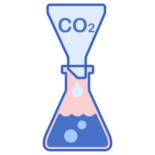 Co2 extraction healthcare and medical flask icon
