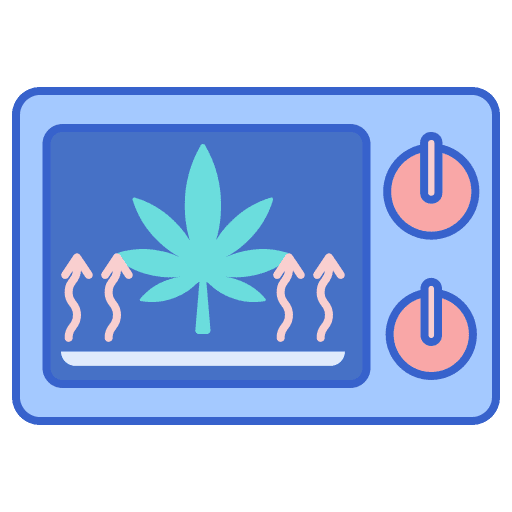 Decarboxylation marijuana healthcare and medical arrows icon