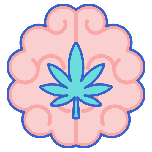 Endocannabidoids cbd cannabis brain icon