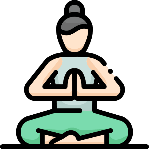 Lotus position meditation yoga exercise icon