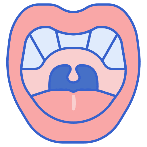 Oral mouth teeth tongue icon