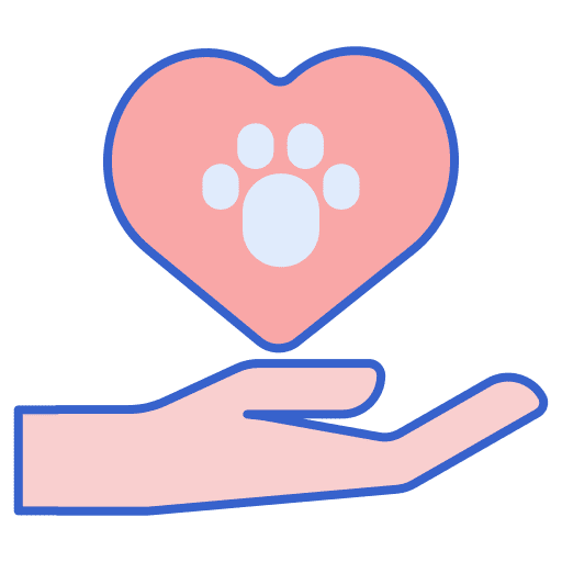 Pet care hand medical animal icon