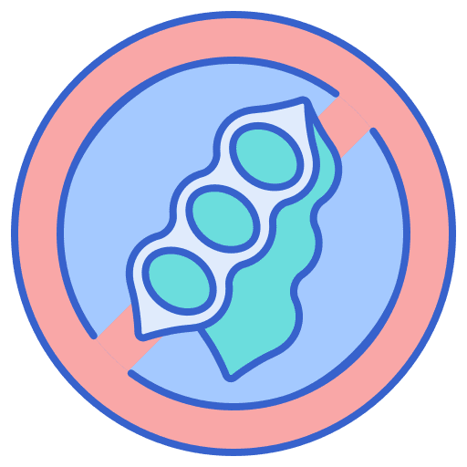 Soy free food and restaurant seed soy icon