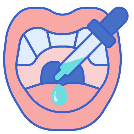 Sublingual healthcare hygiene mouth icon