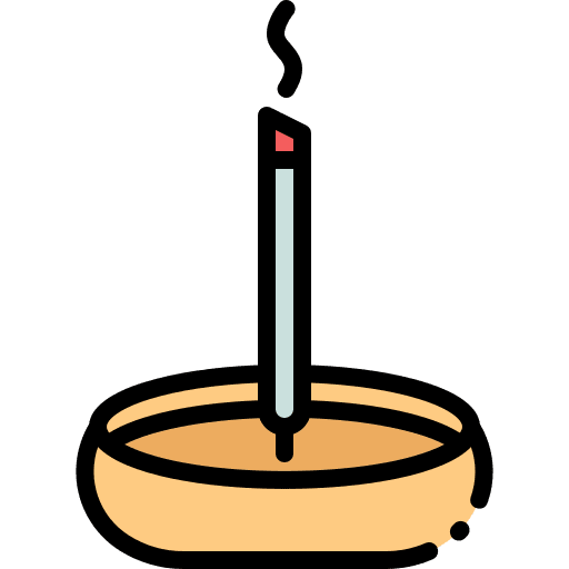 Incense sticks relaxing beauty icon