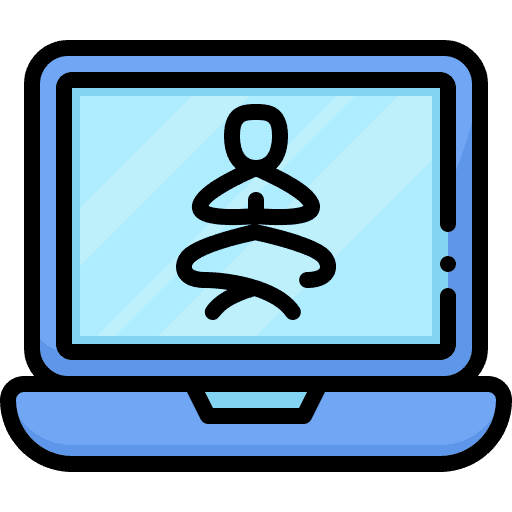 Laptop laptop wellness yoga icon