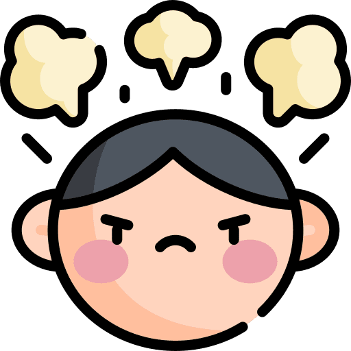 Angry emoticon interface face icon