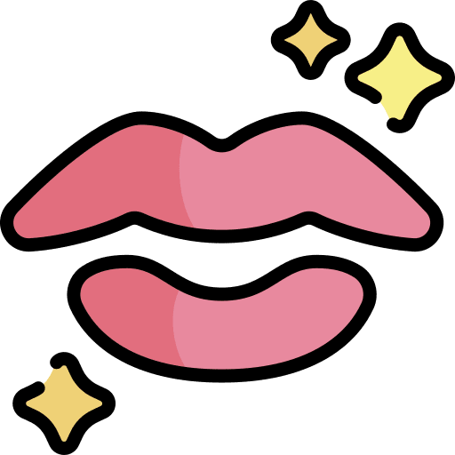 Kiss body part femenine kiss icon