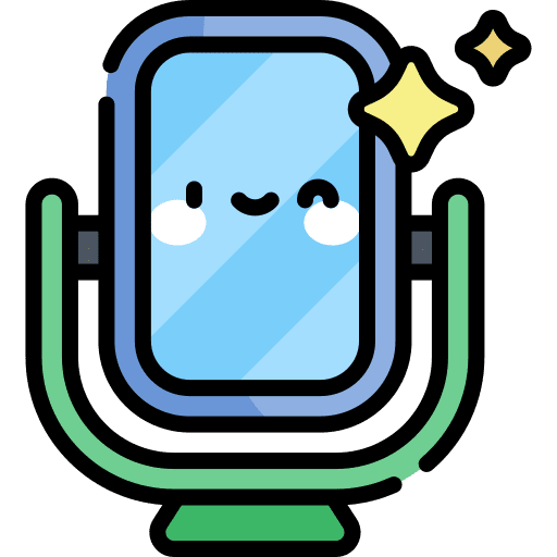 Mirror beauty salon furniture and household beauty icon