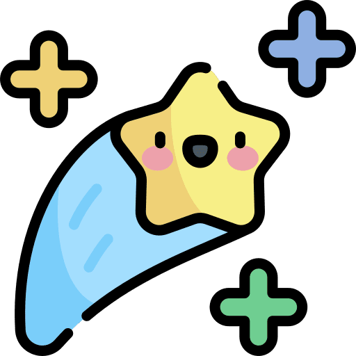 Shooting star nature astronomy animals icon