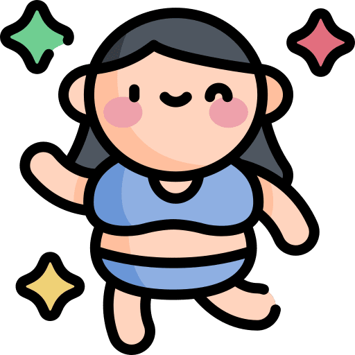 Woman body positive positivity icon