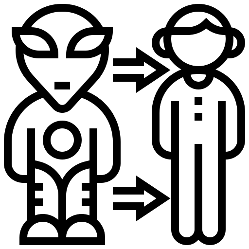 Alien spy alien disguise icon