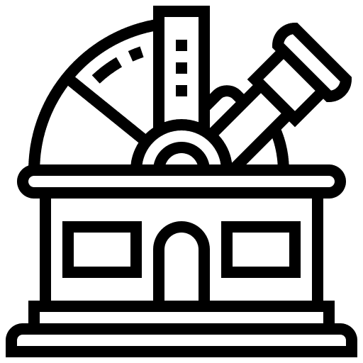 Observatory science architecture and city observatory icon