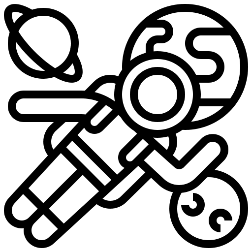 Space travel astronaut conquer space icon