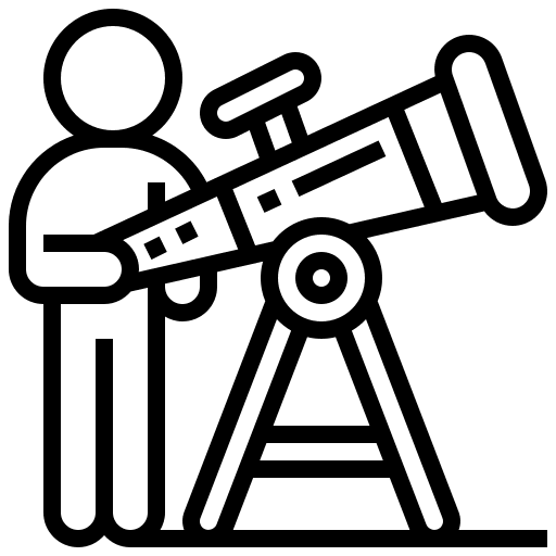 Stargazing people astronomer stargazing icon