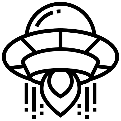 Ufo science fiction alien transportation icon