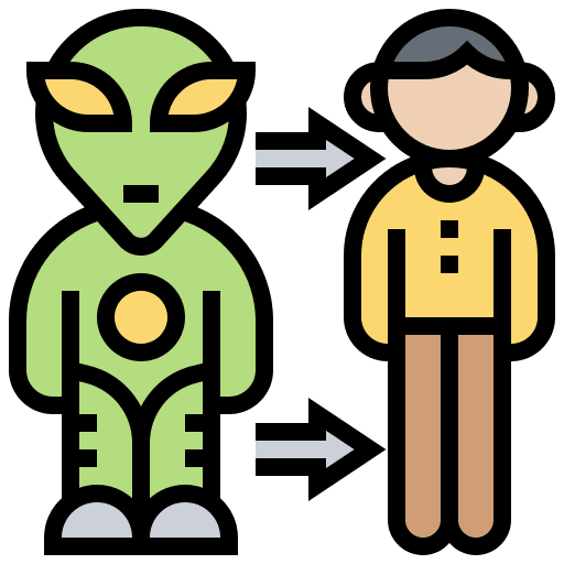 Alien humanoid spy alien icon