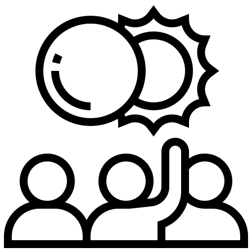 Eclipse sun weather education icon