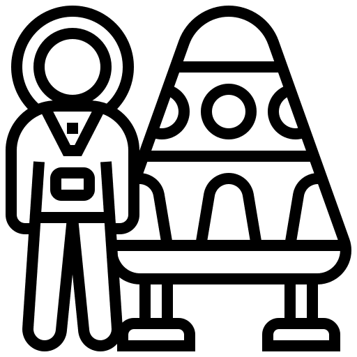 Space capsule science transport space capsule icon