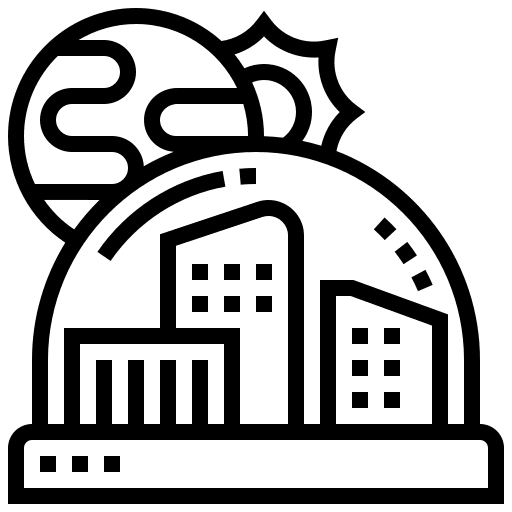 Space colony space colony city architecture and city icon