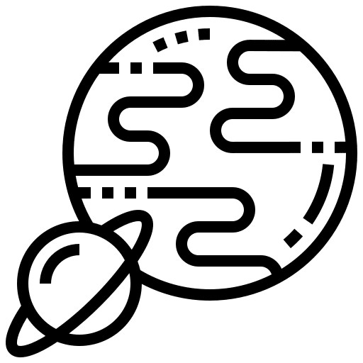Universe education planets nature icon