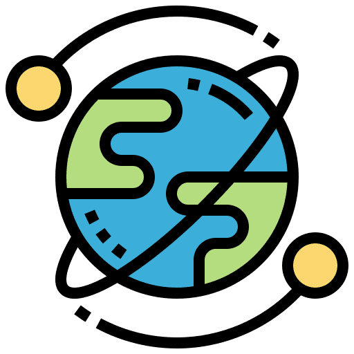 Earth nature orbit moon icon