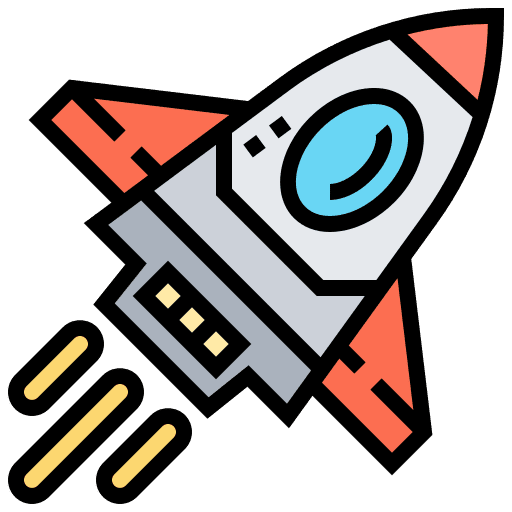 Rocket universe spaceship rocket icon