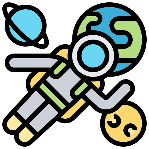 Space travel space planets space travel icon