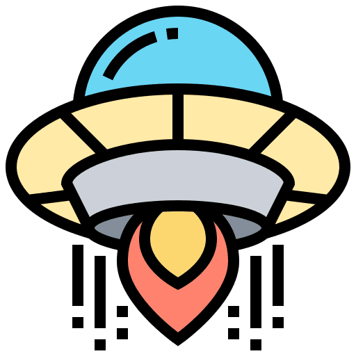 Ufo spaceship alien ufo icon
