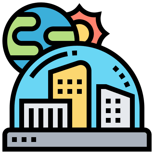 Space colony city space colony galaxy icon