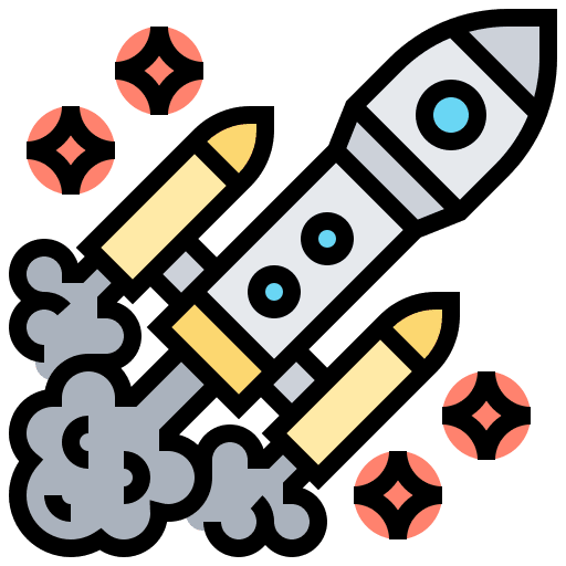 Spaceship astronaut transportation spaceship icon