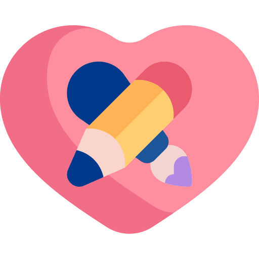 Heart painting brush artist icon