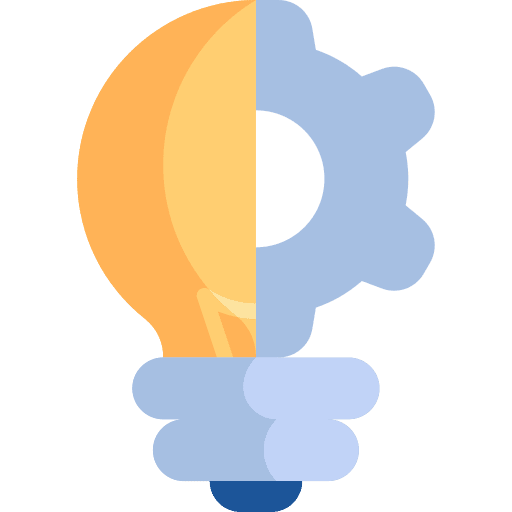 Light bulb light bulb design gear icon