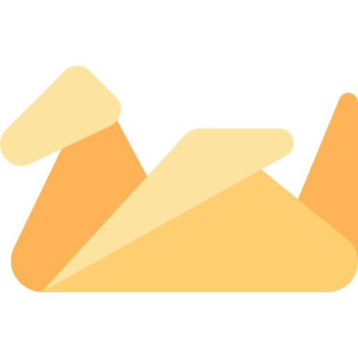 Origami art and design papers bird icon