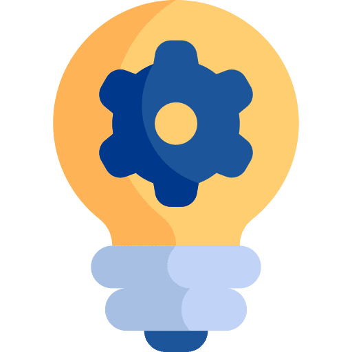 Light bulb illumination invention technology icon