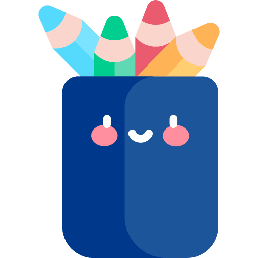 Pencil case art and design pencil case office material icon