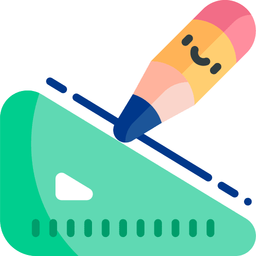 Right triangle art and design design pencil icon