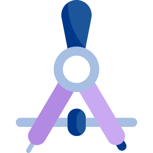 Compass tools and utensils drawing art and design icon