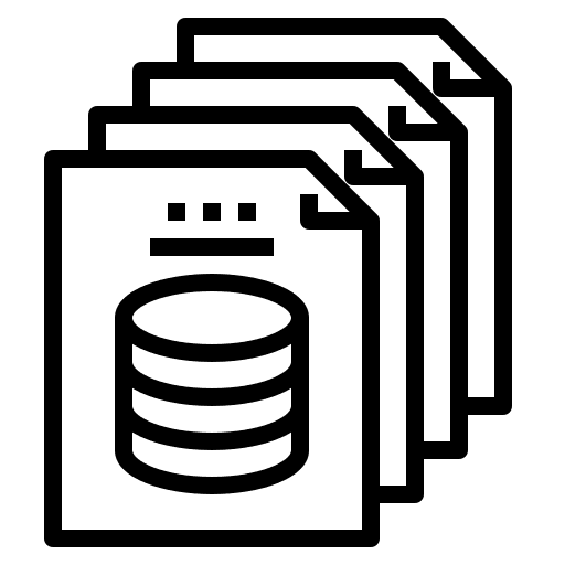 Database network technology files icon