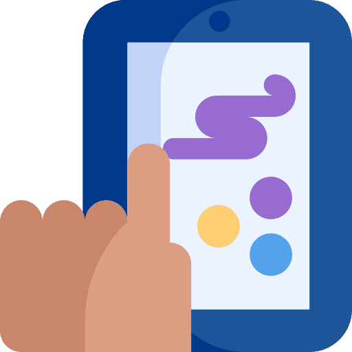 Tablet touch screen electronics reference icon