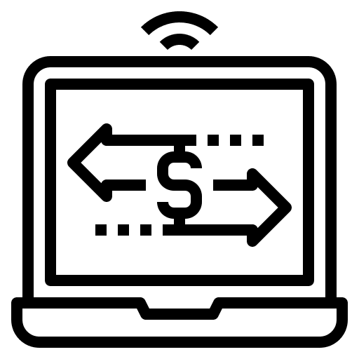 Banking dollar online banking icon