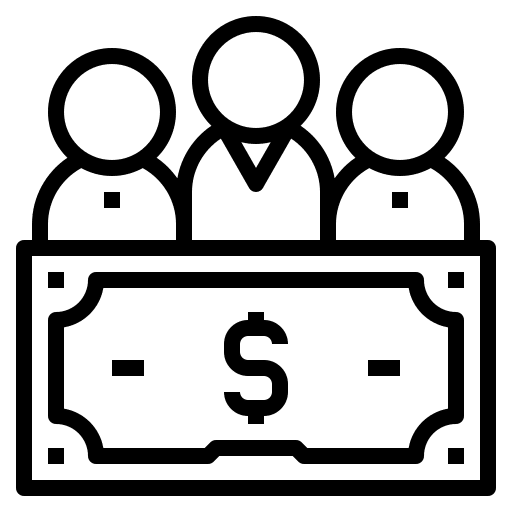 Dollar users dollar people icon