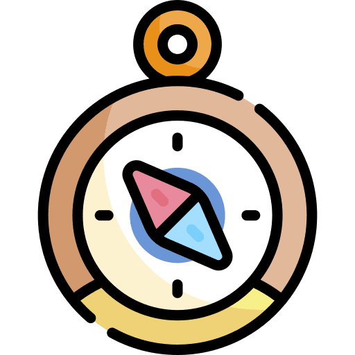 Compass orientation tools circle icon