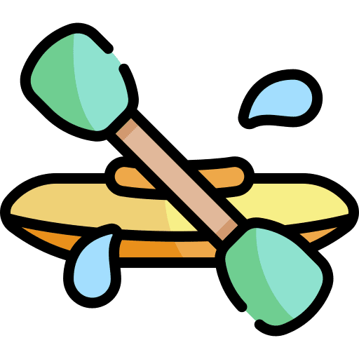 Kayak sports canoe transport icon