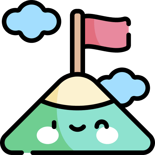 Mountain goal landscape nature icon