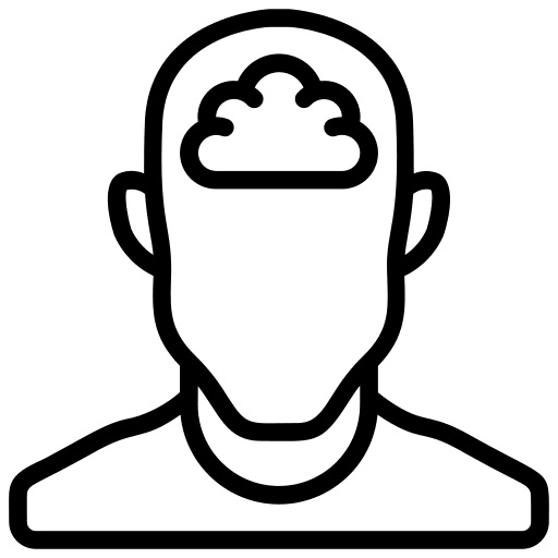 Foggy brain foggy cloud icon