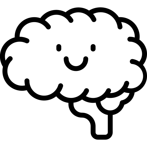 Happy happy mind psychology icon