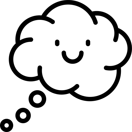 Happy thoughts thoughts speech bubble happy thoughts icon