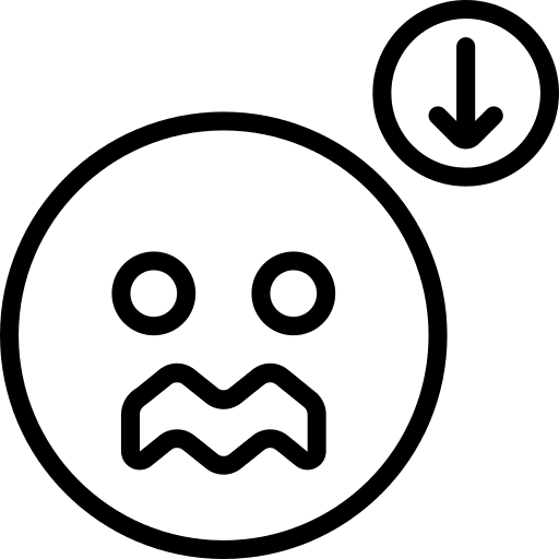 Anxiety user head sad icon