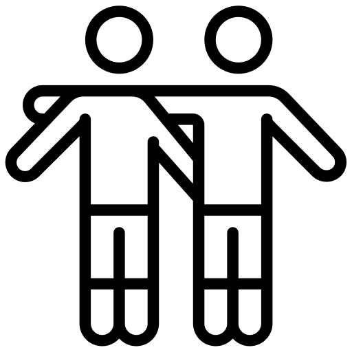 Friendship stick party friendship icon